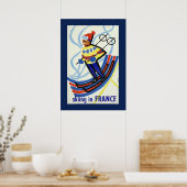  Skiing in Frankrijk Reisposter Poster (Keuken)