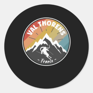 Skiing in Frankrijk Val Thorens Ronde Sticker
