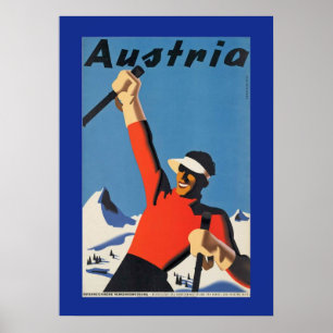  Skiing in het Poster Oostenrijk