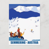Skiing in Semmering, Oostenrijk Briefkaart (Voorkant)