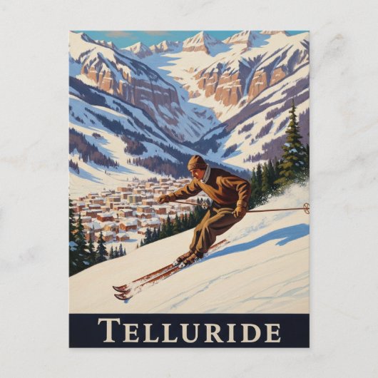 Skiing in Telluride Colorado Briefkaart (Voorkant)