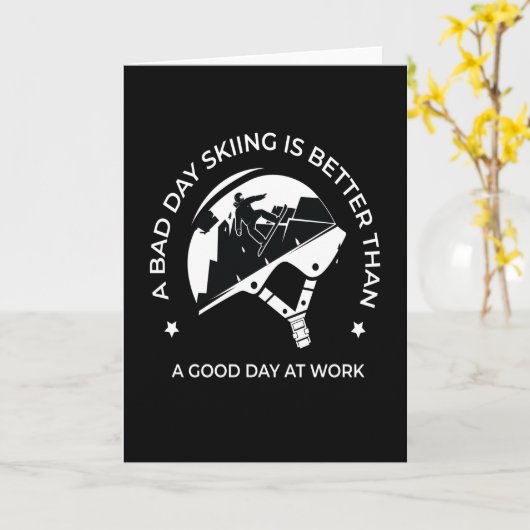 Skiing is beter wintersport kaart (Gele Bloem)