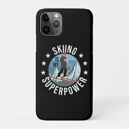 Skiing is Mijn Superpower Case-Mate iPhone Case (Achterkant)