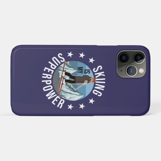 Skiing is Mijn Superpower Case-Mate iPhone Case (Achterkant (horizontaal))