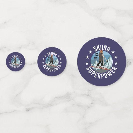 Skiing is Mijn Superpower Confetti (Voorkanten)