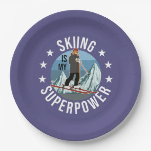 Skiing is Mijn Superpower Papieren Bordje