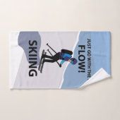 Skiing Just Go With The Flow Skiing (Serviette à main)