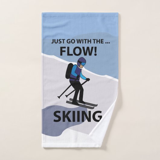Skiing Just Go With The Flow Skiing (Serviette à main)