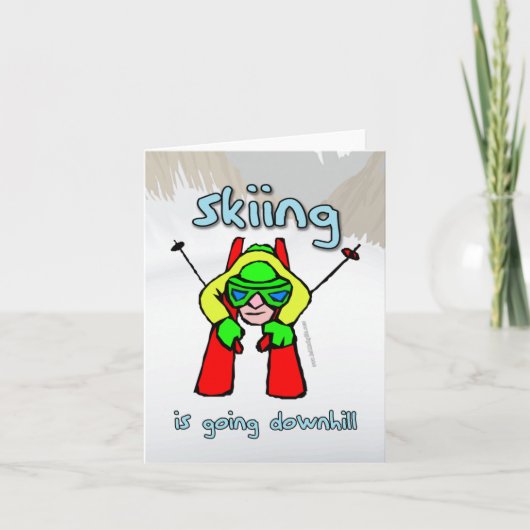 Skiing Kaart (Voorkant)