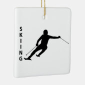 Skiing Keramisch Ornament (Rechts)