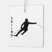 Skiing Keramisch Ornament (Links)