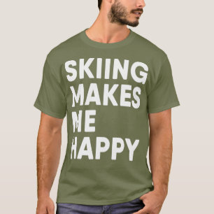 Skiing maakt me gelukkig met het kiemen t-shirt