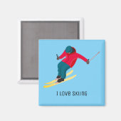 Skiing Magneet (Voorkant / Achterkant)