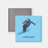 Skiing Magneet (Voorkant / Achterkant)