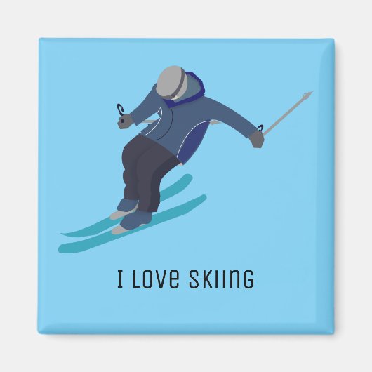 Skiing Magneet (Voorkant)