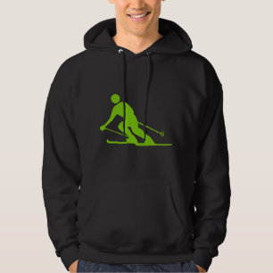 Skiing - Martian Green Hoodie