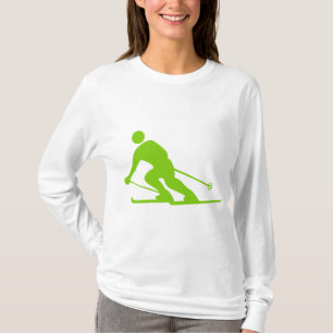 Skiing - Martian Green T-shirt