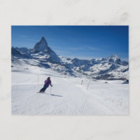 Skiing met Mt. Matterhorn in Zermatt, Zwitserland