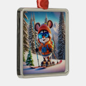 Skiing Mouse Kerst Ornament (Rechts)