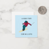 Skiing Notitiekaartje (Voorkant / Achterkant in situ)