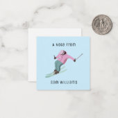 Skiing Notitiekaartje (Voorkant / Achterkant in situ)