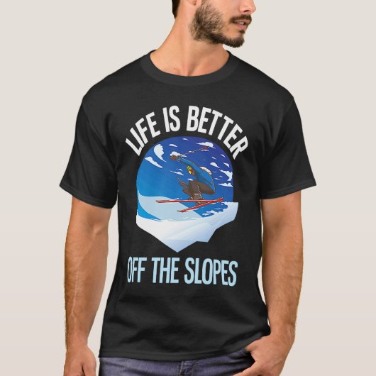 Skiing  Off The Slopes  Free Riding T-shirt (Voorkant)