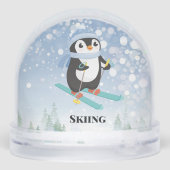 Skiing Penguin Sport Design Snow Globe (Arrière)