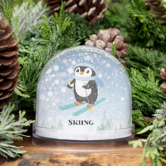 Skiing Penguin Sport Design Snow Globe Sneeuwbol