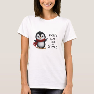 Skiing Penguin T-shirt