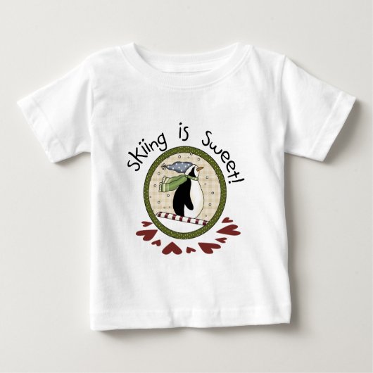 Skiing Penguin Vakantie T-shirts en geschenken (Voorkant)