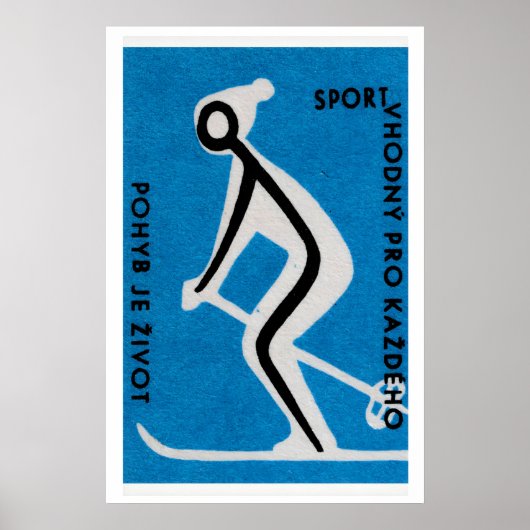 Skiing pour la santé - Impression de boîte d'allum (Devant)