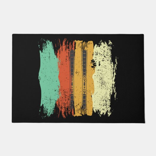 Skiing Retro Ski Deurmat (Voorkant)