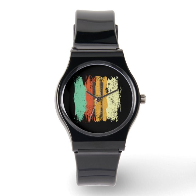 Skiing Retro Ski Horloge (Voorkant)