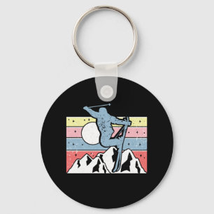 Skiing Retro Sleutelhanger