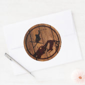 Skiing Ronde Sticker (Envelop)