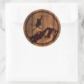 Skiing Ronde Sticker (Tas)