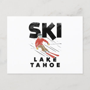Skiing - Ski Lake Tahoe Briefkaart
