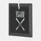 Skiing - Ski Lake Tahoe Glas Ornament (Voorkant links)