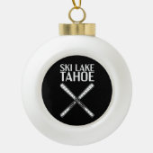 Skiing - Ski Lake Tahoe Keramische Bal Ornament (Voorkant)