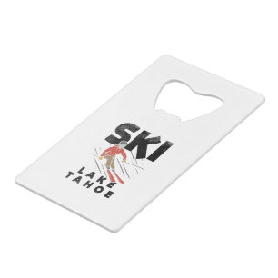 Skiing - Ski Lake Tahoe Kredietkaart Flessenopener