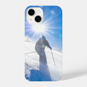 Skiing Skier Ski Hill Mountain Hill Winter Snow iPhone 14 Hoesje