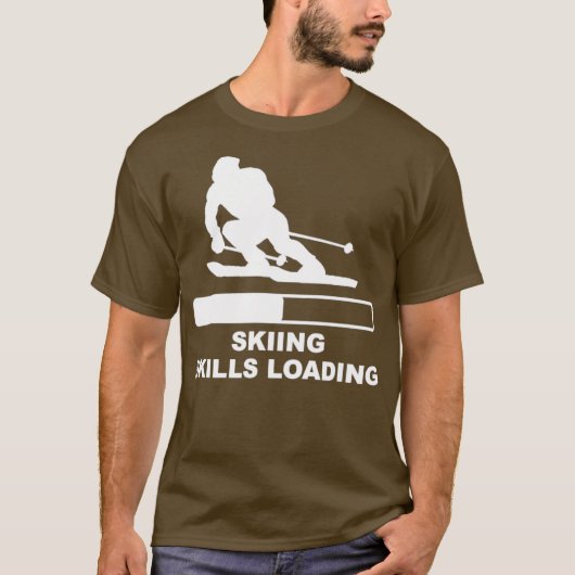 Skiing Skills Loading Bar T-shirt (Voorkant)