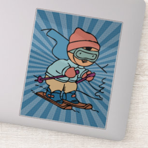 Skiing skiverliefing skiën grappig ski Sticker
