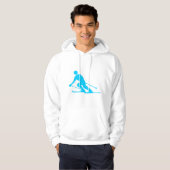 Skiing - Sky Blue Hoodie (Voorkant volledig)