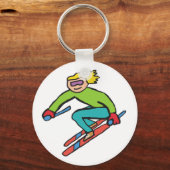 Skiing Sleutelhanger (Achterkant)