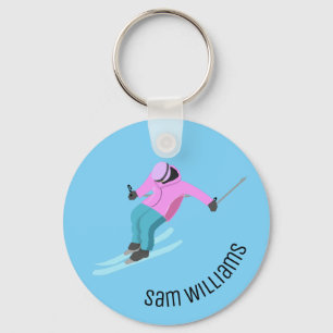 Skiing Sleutelhanger