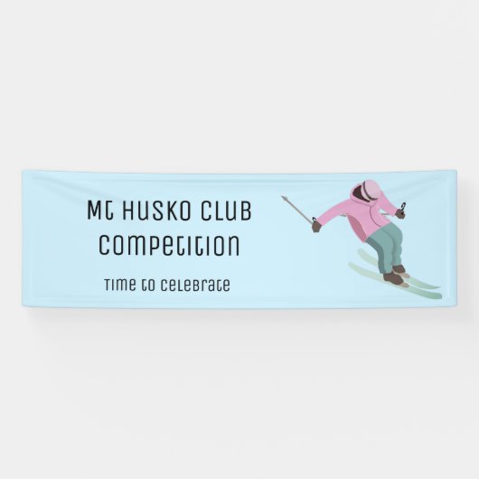 Skiing Spandoek (Horizontaal)