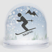 Skiing Sport Design Snow Globe (Avant)