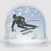 Skiing Sport Design Snow Globe (Avant)