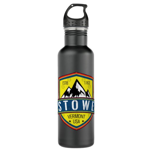 Skiing Stowe Vermont Skiing Lover Waterfles (Voorkant)